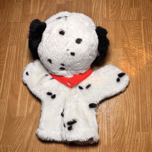 Disney 101 Dalmatians Dalmatian Plush Hand Puppet White Black Spots Vintage - Picture 2 of 5